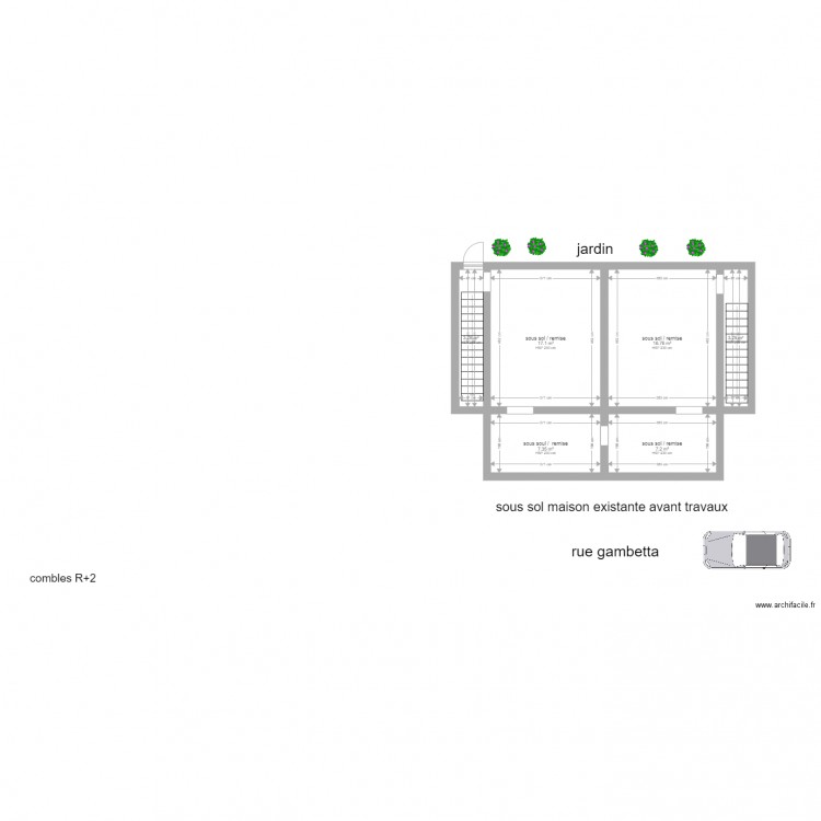 sous sol  wignehies existant ok. Plan de 0 pièce et 0 m2