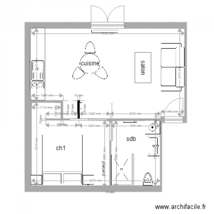 plan appartement 1 etage gauche  3eme. Plan de 0 pièce et 0 m2