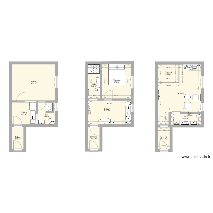 Studio 25m Choisy le BIS. Plan de 0 pièce et 0 m2