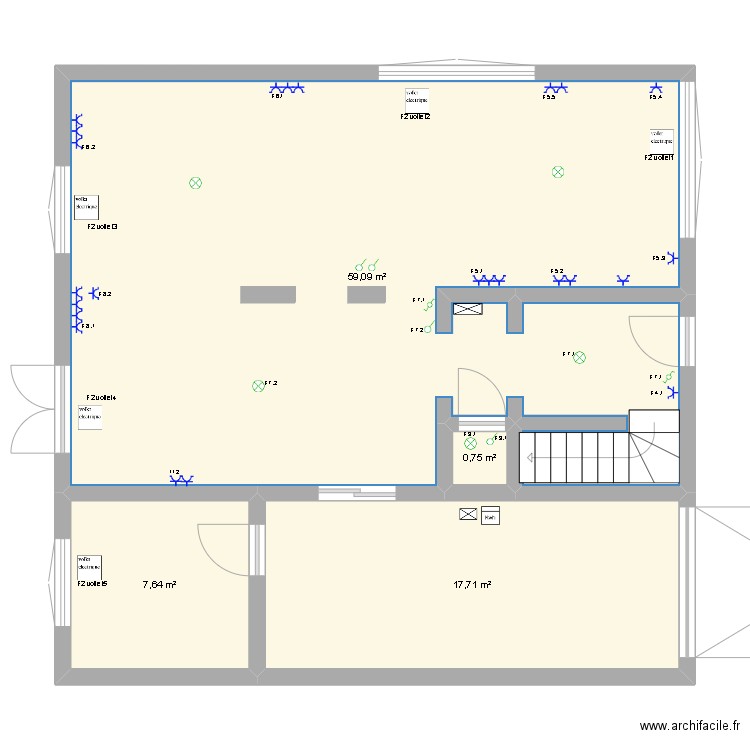 alan stiers rez . Plan de 4 pièces et 85 m2