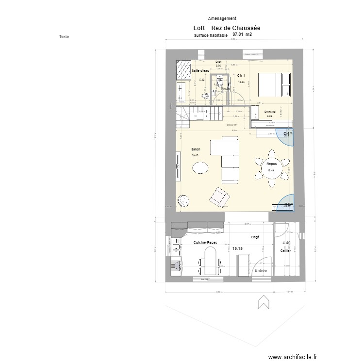 Loft Rde Ch 7. Plan de 0 pièce et 0 m2