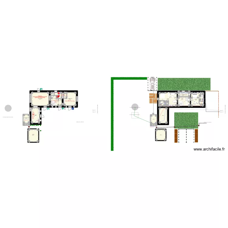 La Ceriseraie RDC - R+1 - Lot carrelage. Plan de 