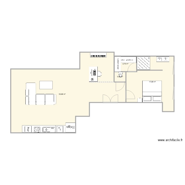 breteuil 3 pieces modif 2. Plan de 0 pièce et 0 m2