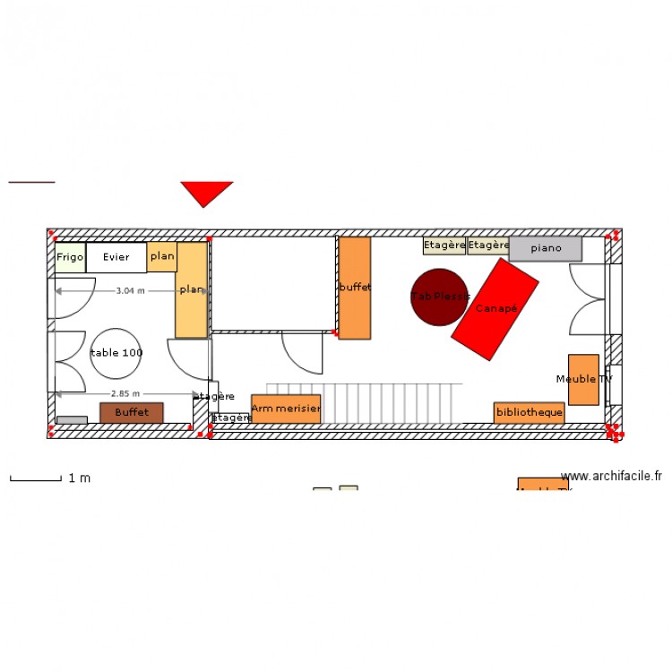 reprise_RDC_050612_salon_modifié. Plan de 0 pièce et 0 m2