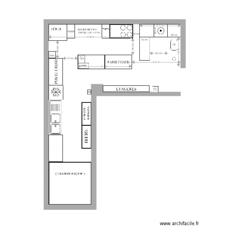 implantation cuisine aout 2015 V2. Plan de 0 pièce et 0 m2