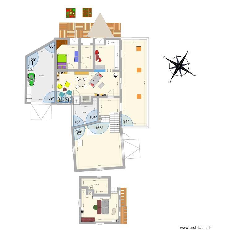 Mas Lou 2. Plan de 9 pièces et 184 m2