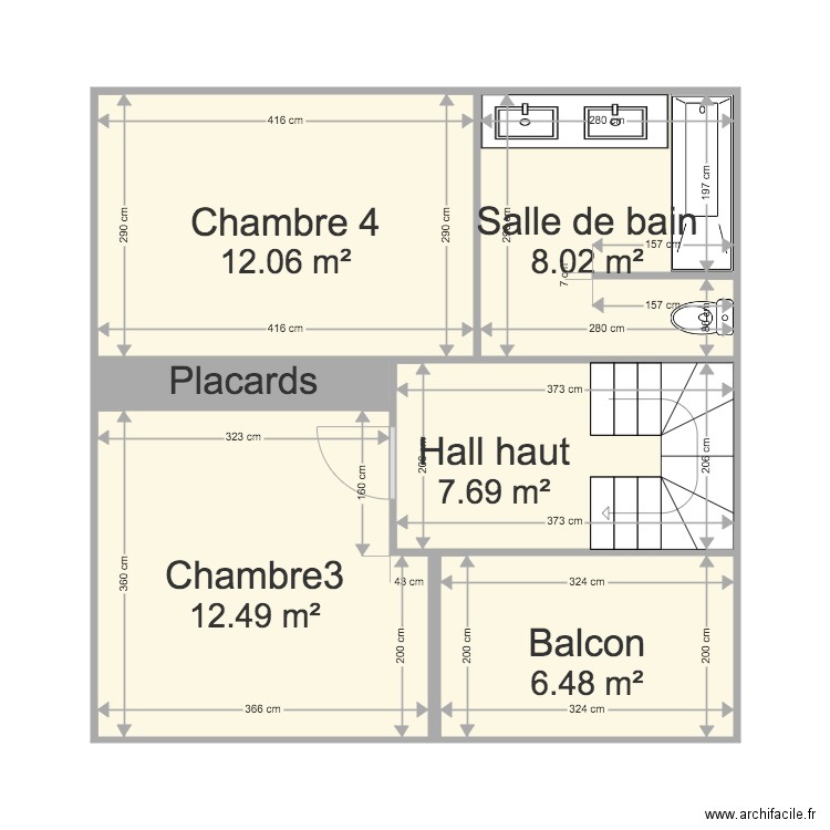 Maison saint C 1er étage. Plan de 0 pièce et 0 m2