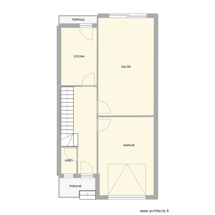 PUY 32 PB. Plan de 6 pièces et 65 m2