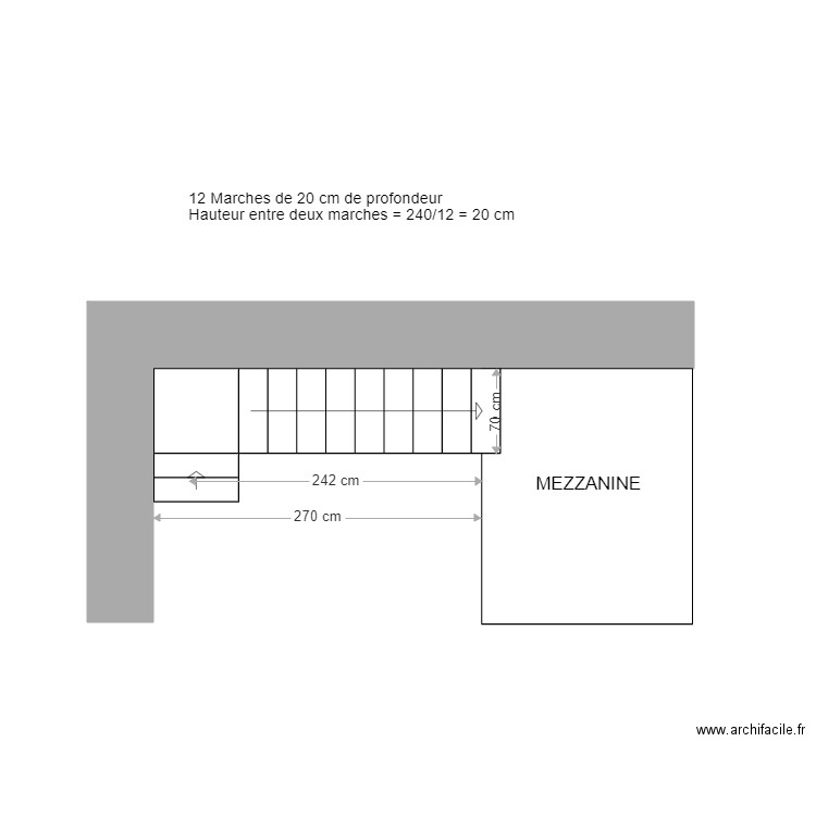 Bellecour Escalier Chambre Amis 70 Palier tournant 12. Plan de 0 pièce et 0 m2