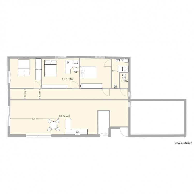 plan terrain en largeur 2. Plan de 0 pièce et 0 m2