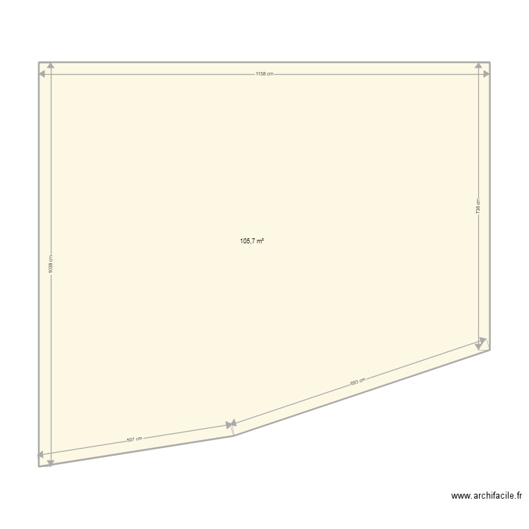 dadi Dalle. Plan de 1 pièce et 106 m2