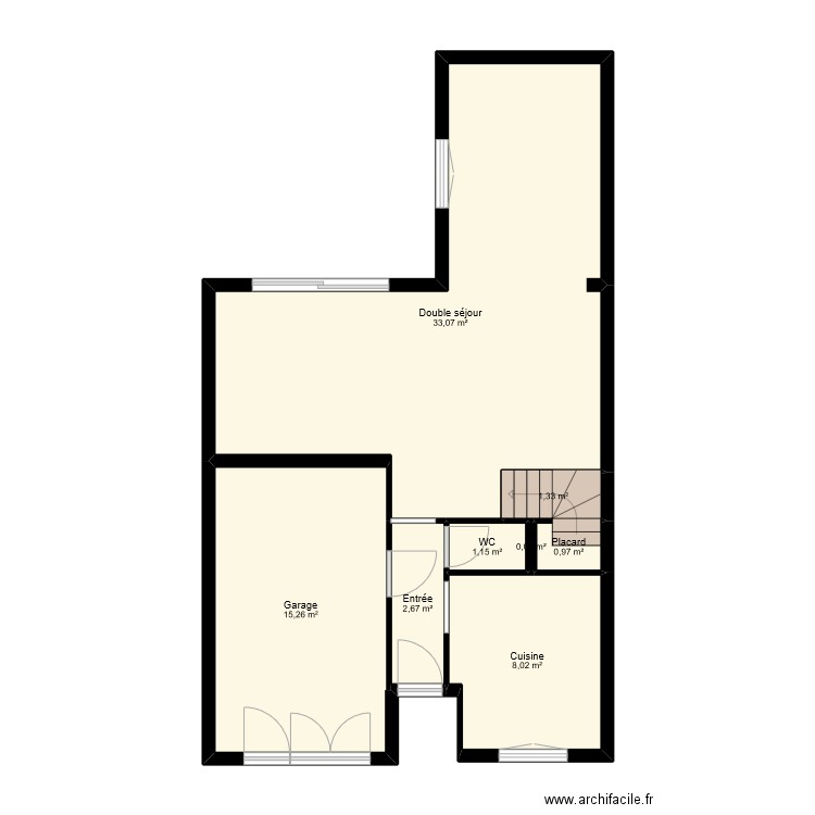 PELISSISER   milhaud. Plan de 17 pièces et 111 m2