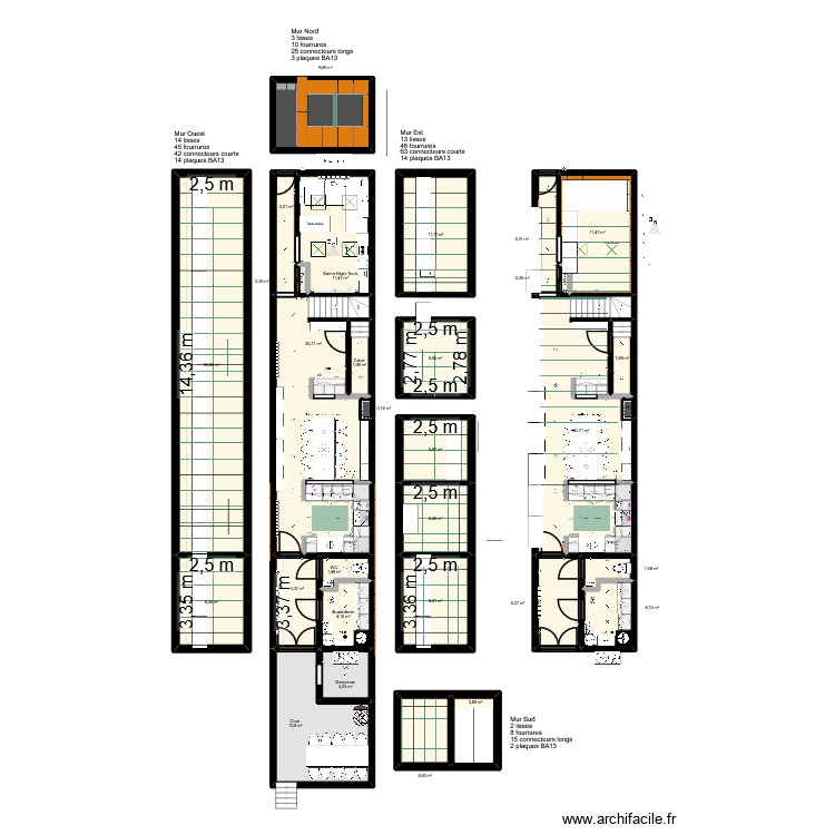 Maison toit plat vraies mesures V9. Plan de 0 pièce et 0 m2