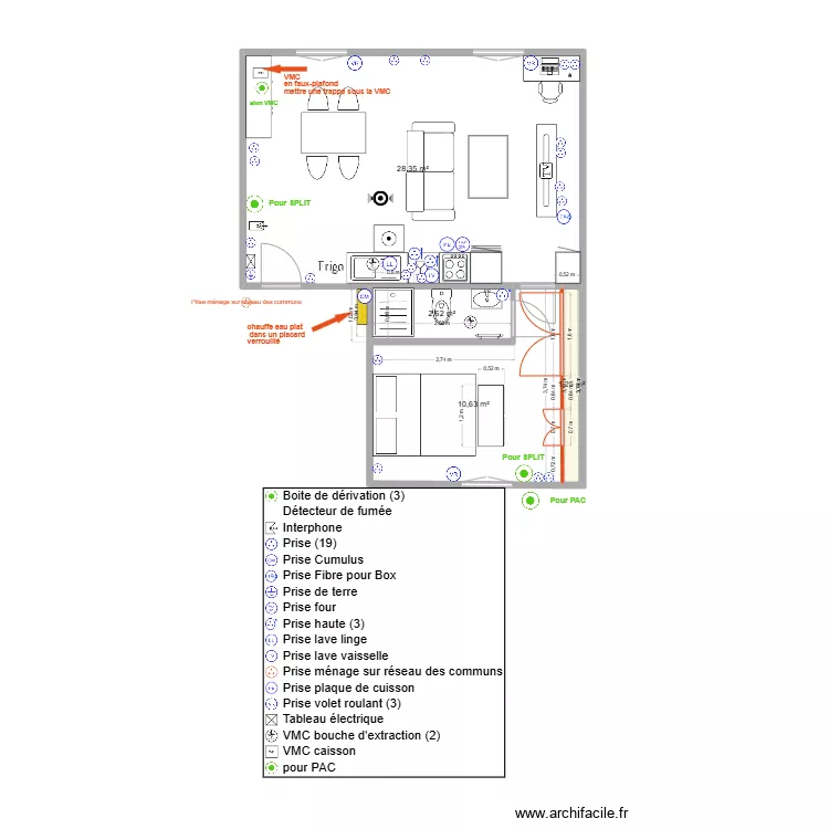 Thuillat T2 1er Projet Elec V1. Plan de 