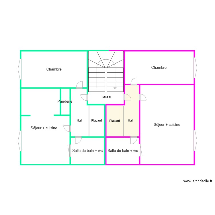 2 eme etage elian. Plan de 0 pièce et 0 m2