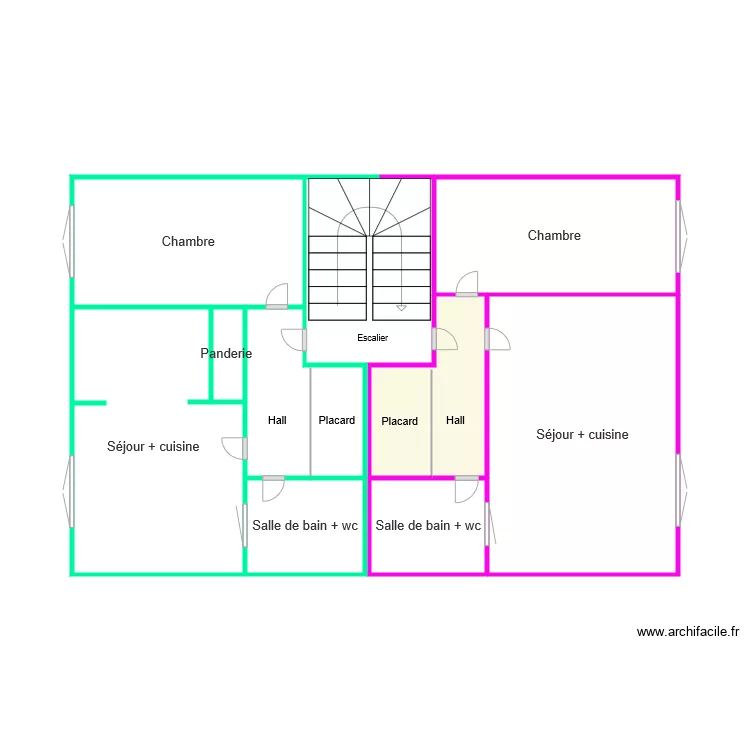 2 eme etage elian. Plan de 