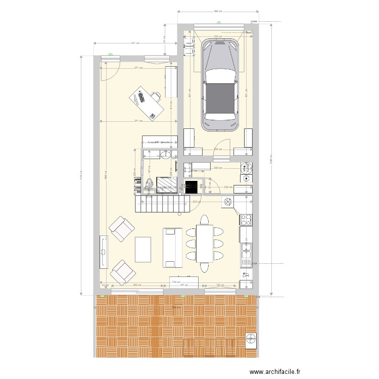 Réaménagement PLAN RDC Maison de Chartres N10. Plan de 0 pièce et 0 m2