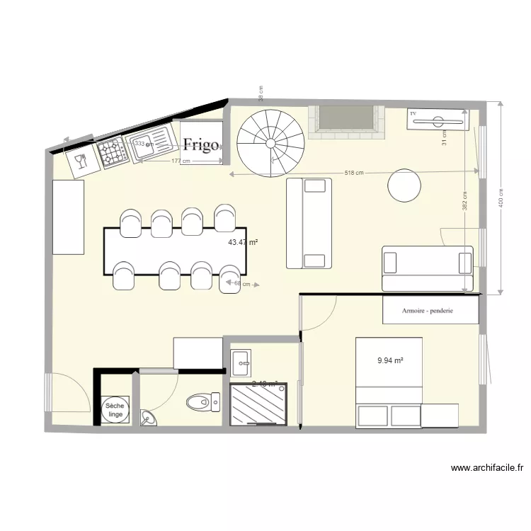 st comereel. Plan de 