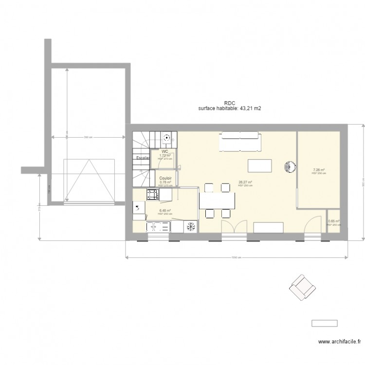 Extension 01 05 b. Plan de 0 pièce et 0 m2