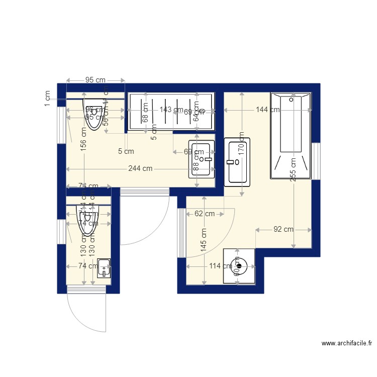 salles de bain bury. Plan de 0 pièce et 0 m2