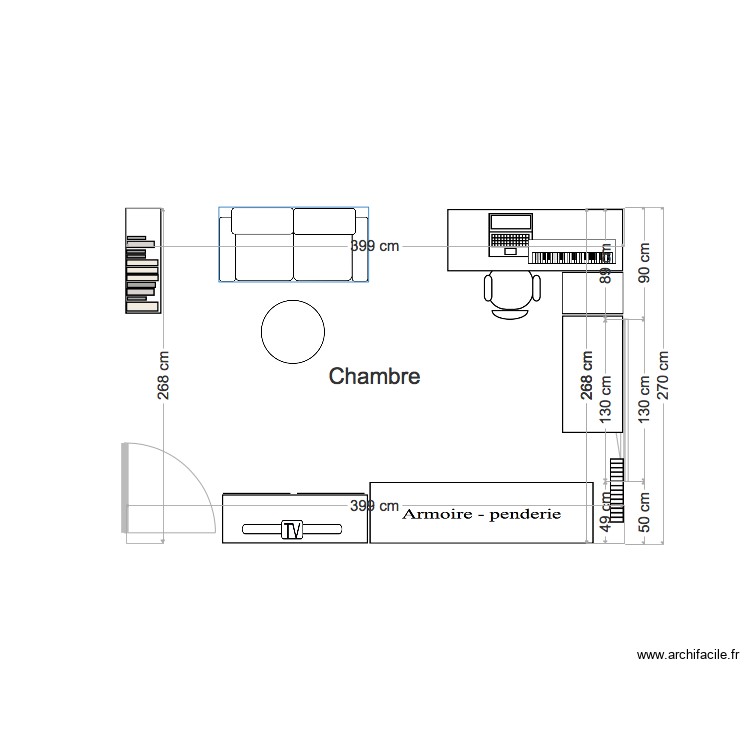 chambre carl. Plan de 0 pièce et 0 m2