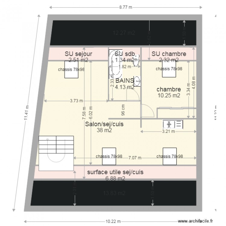 cel Comble 2 vlux. Plan de 0 pièce et 0 m2