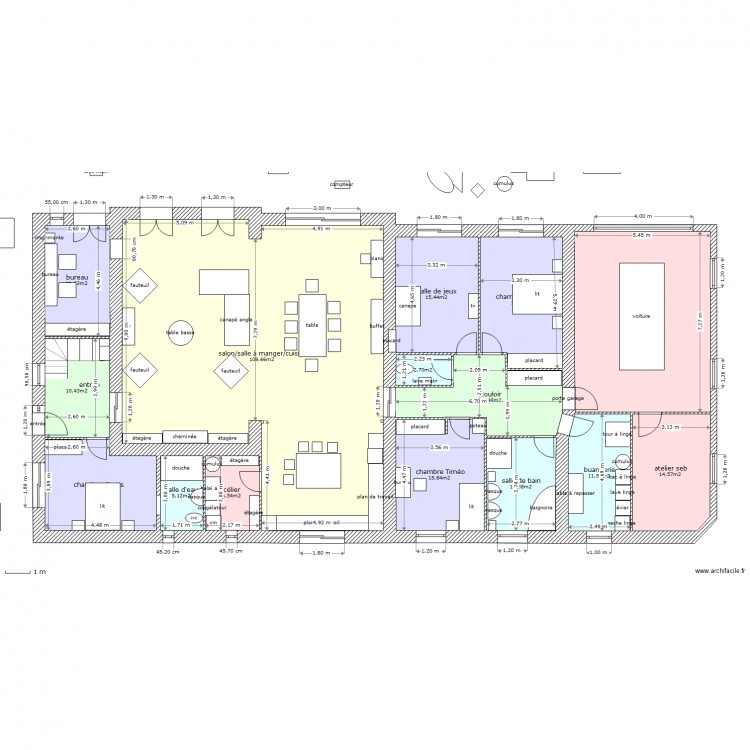 tres grd changement. Plan de 0 pièce et 0 m2