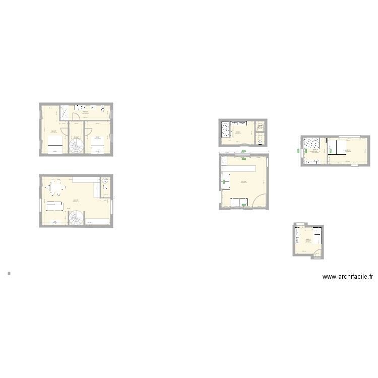 projet 2. Plan de 10 pièces et 160 m2