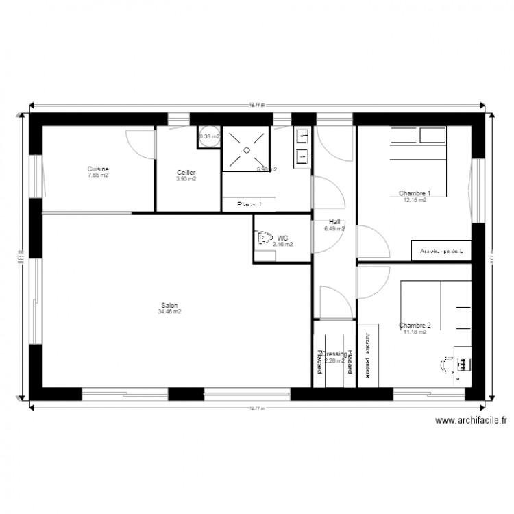  maison600. Plan de 0 pièce et 0 m2