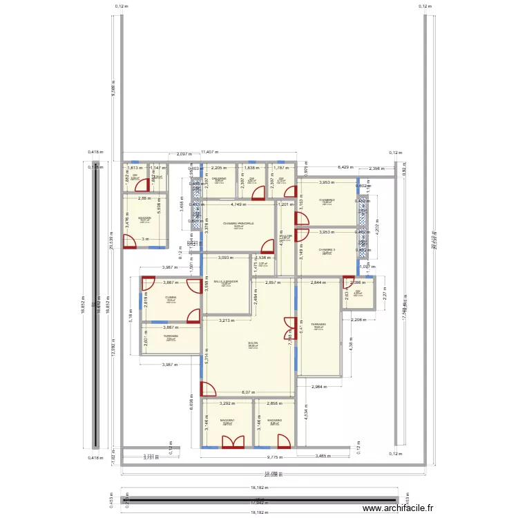 PAN YAPI2. Plan de 25  et 200 m²