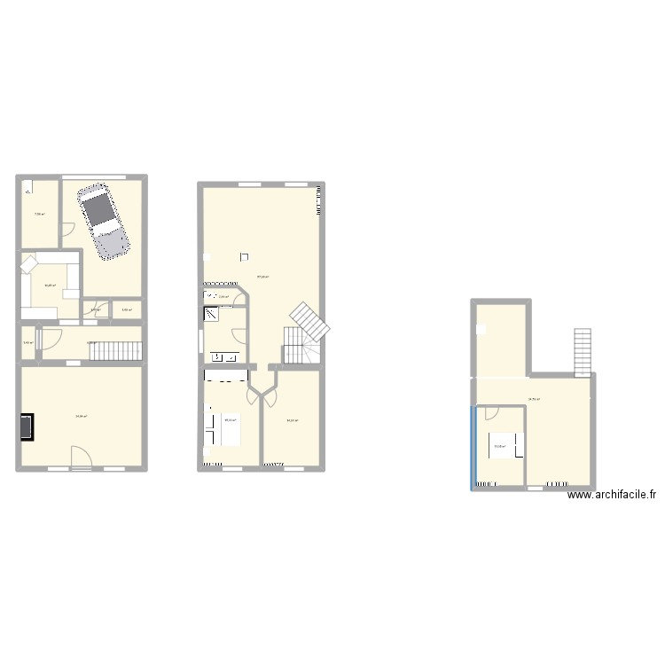 Maison . Plan de 14 pièces et 229 m2