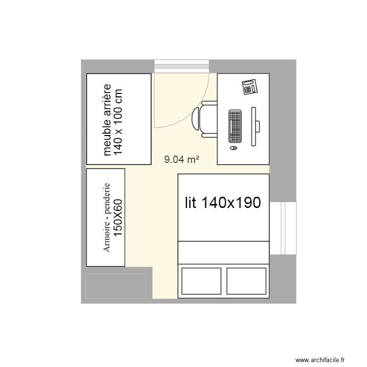 Chambre 3 attique V2. Plan de 0 pièce et 0 m2
