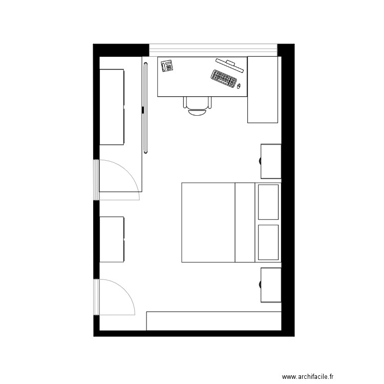 drouin chambre1. Plan de 0 pièce et 0 m2