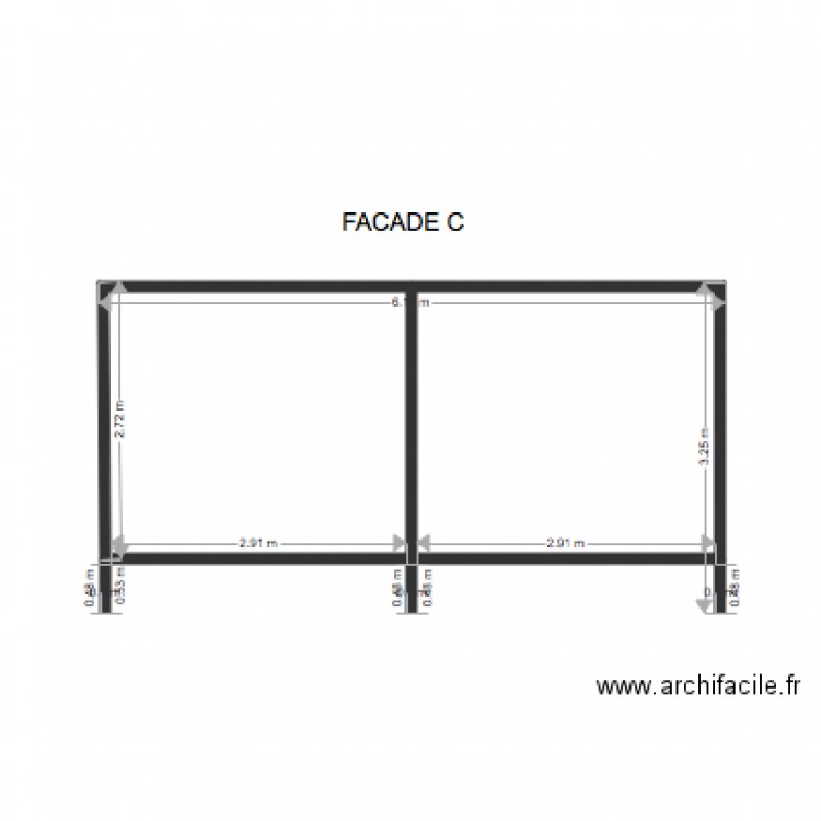 FACADE C. Plan de 0 pièce et 0 m2
