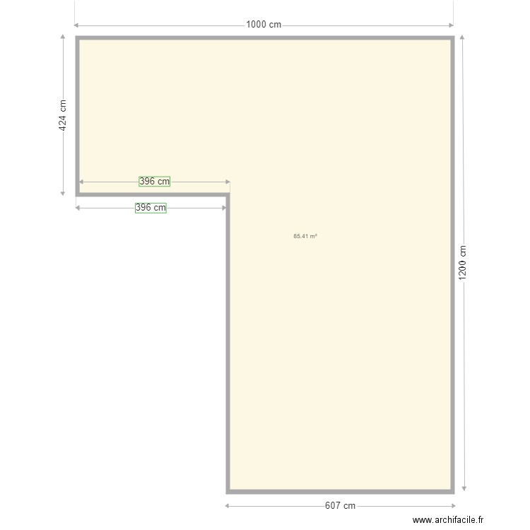 Mezzanine dock Styve. Plan de 1 pièce et 85 m2