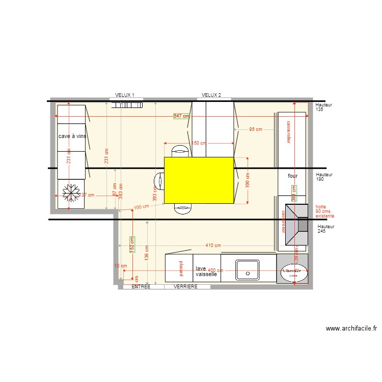 Cuisine Montbrillant. Plan de 0 pièce et 0 m2