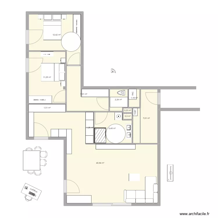 LIGNE BLEUE 42. Plan de 