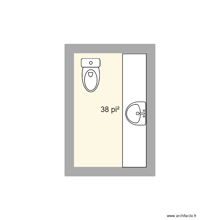 Salle de bain / banque. Plan de 1 pièce et 4 m2