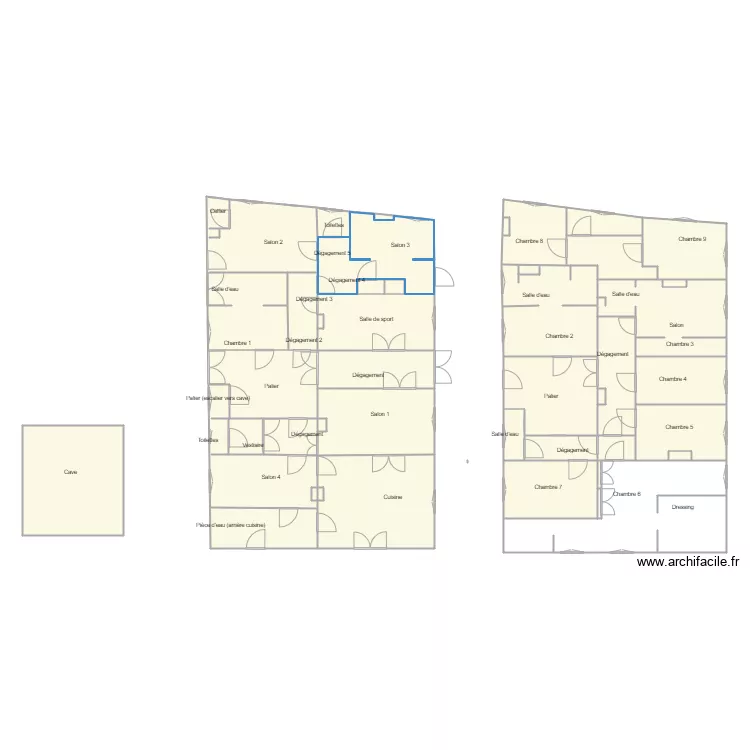 Croquis WERMER. Plan de 