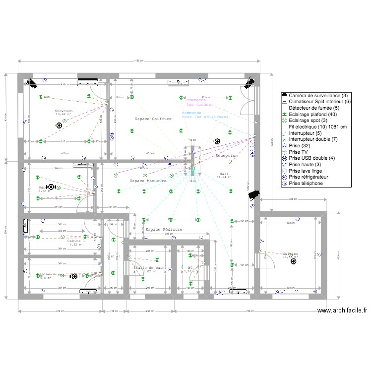 Copper lounge plan 2. Plan de 9 pièces et 124 m2