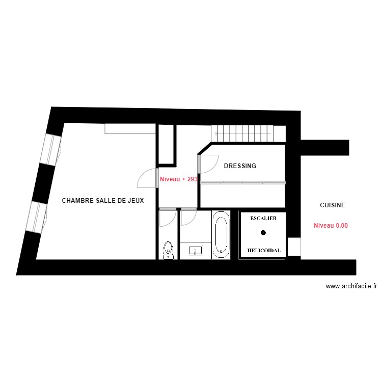 CORRADO 2eme ETAGE EDL 2. Plan de 5 pièces et 45 m2