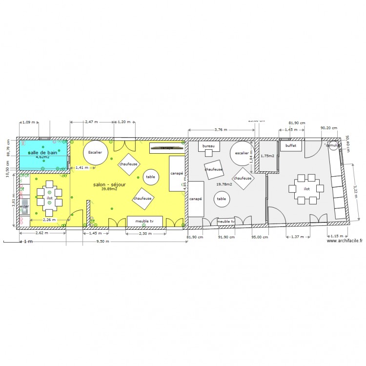 Elec Plans Cotés RDC Maison Gauche . Plan de 0 pièce et 0 m2