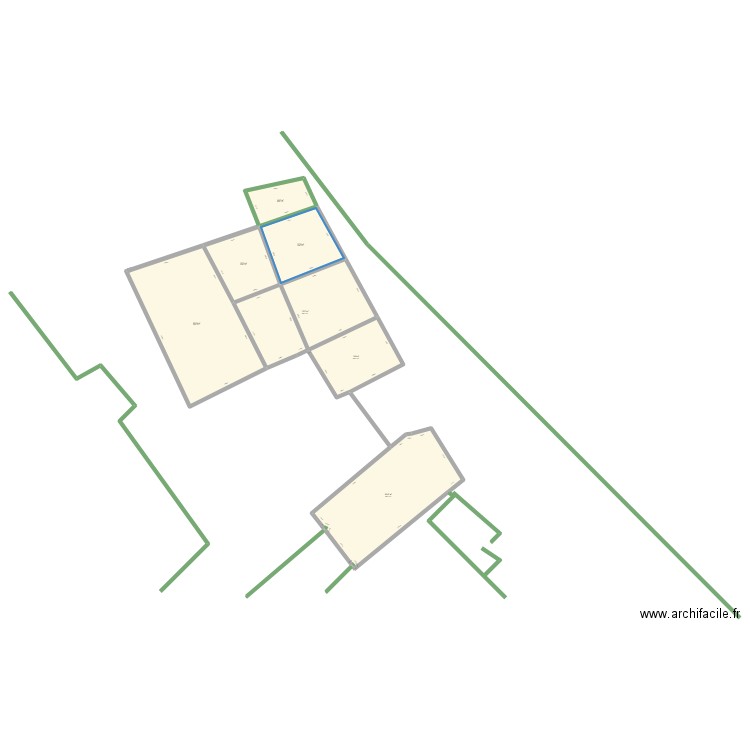 plan cadastre 114 le blanc étude. Plan de 7 pièces et 375 m2