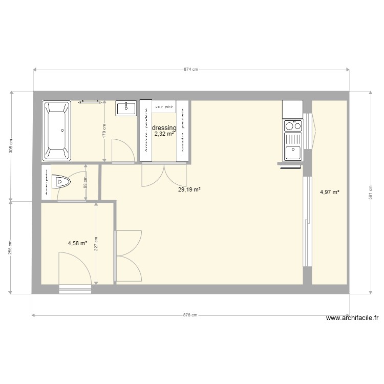 dulong vide. Plan de 0 pièce et 0 m2