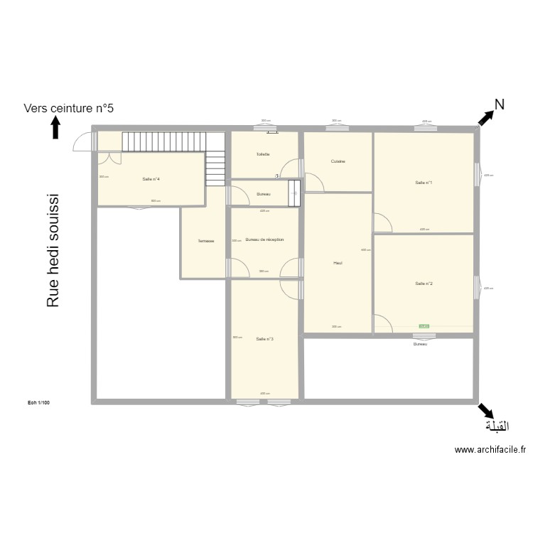 CTJ Horizon. Plan de 9 pièces et 134 m2