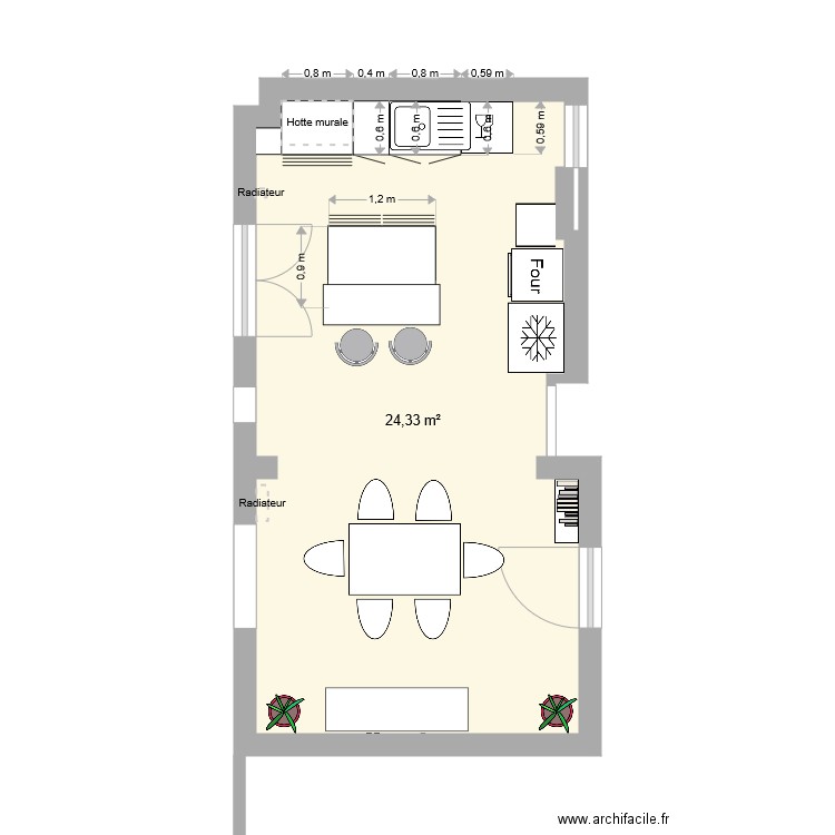Cuisine avec bar. Plan de 0 pièce et 0 m2