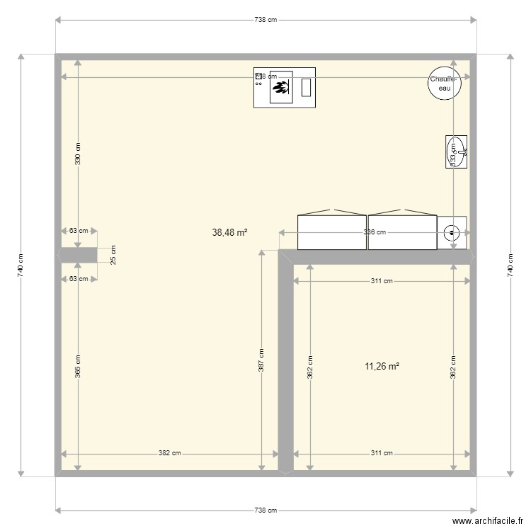 Elisabethville. Plan de 17 pièces et 208 m2