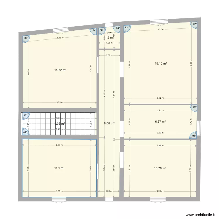 1er &eacute;tage chambres Aimargues . Plan de 