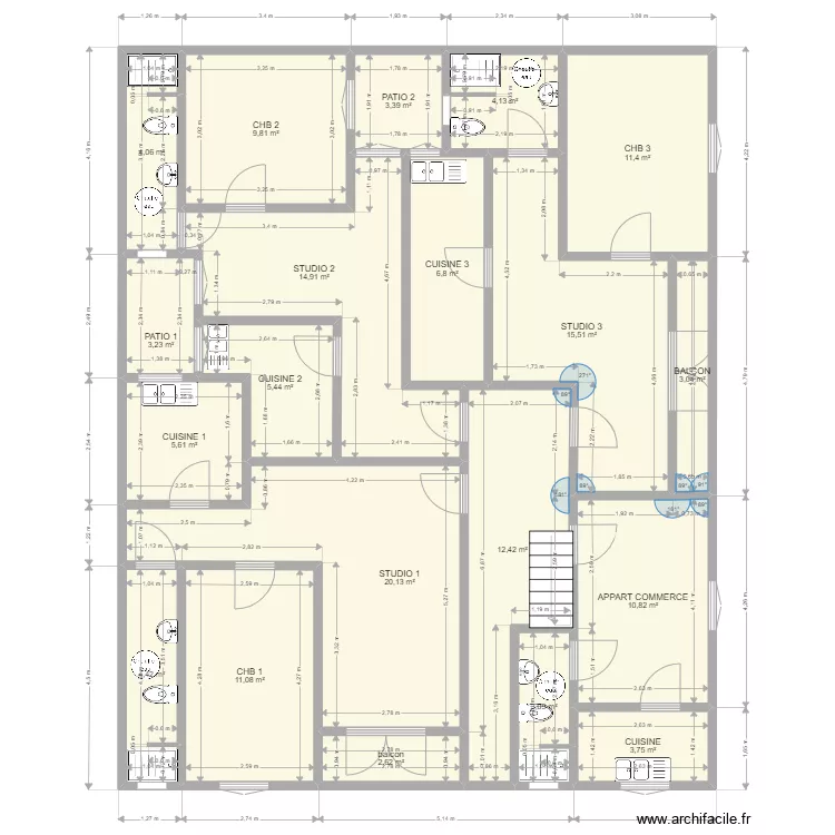 GY 5DEC 1ETG PLOMBERIE. Plan de 