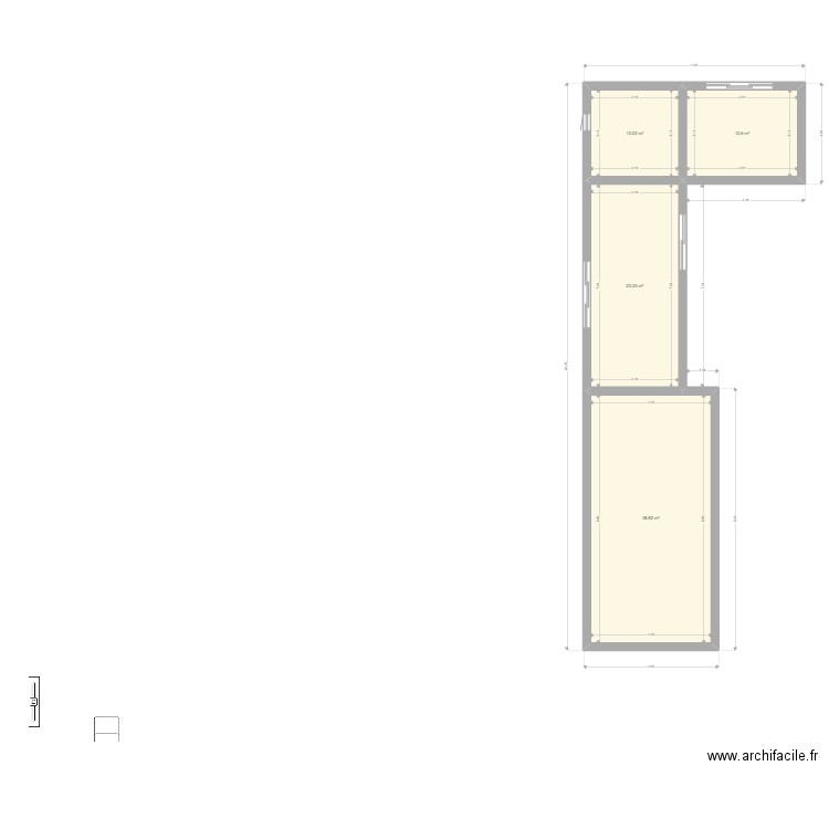 cauyella . Plan de 4 pièces et 85 m2